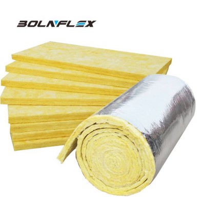 Fiberglass Insulation Blanket Glasswool Roll Fiber Glass Wool Panel With Aluminium Foil